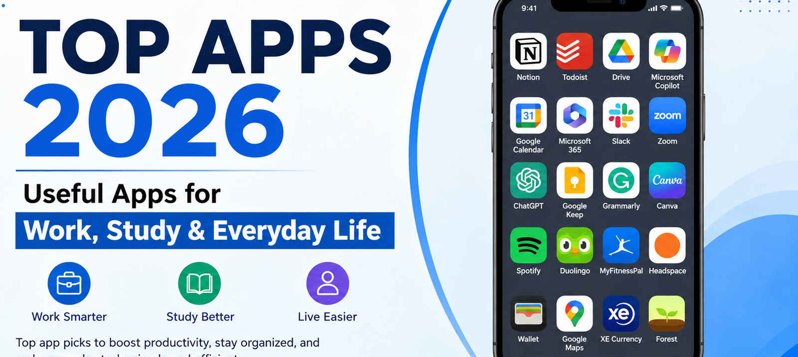 Top Apps 2026: Useful Apps for Work, Study & Everyday Life